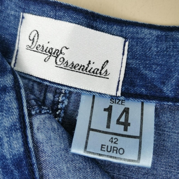 Vintage 90s denim button front circle midi skirt uk 14 - Picture 4 of 8